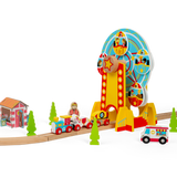 Bigjigs Rail Ferris Wheel Wooden Train Tunnel Accessory for Ages 3 Plus
