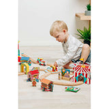 Bigjigs Rail Ferris Wheel Wooden Train Tunnel Accessory for Ages 3 Plus