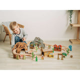 Bigjigs Rail Wild West Saloon Tunnel Wooden Train Set Accessory for Ages 3 Plus