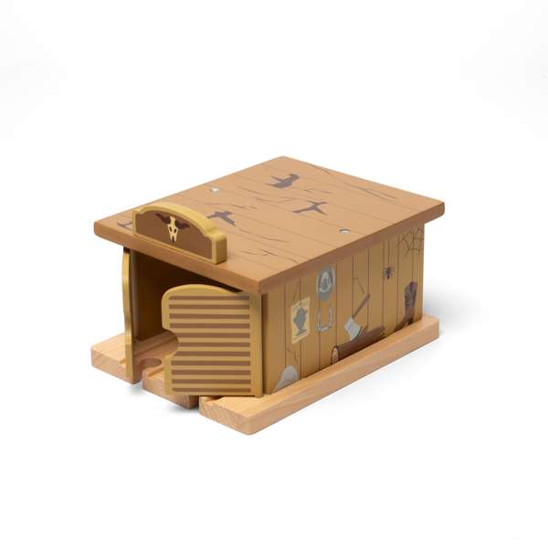 Bigjigs Rail Wild West Saloon Tunnel Wooden Train Set Accessory for Ages 3 Plus