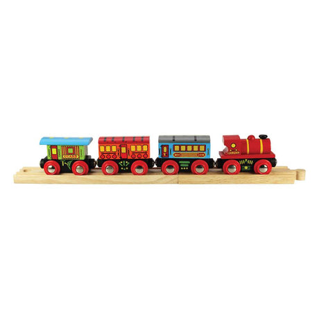 Bigjigs Rail Wooden Passenger Train Toy Set with 9 Play Pieces