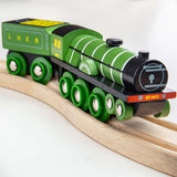 Bigjigs Rail Flying Scotsman Wooden Toy Train Engine with Magnetic Couplings