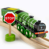 Bigjigs Rail Flying Scotsman Wooden Toy Train Engine with Magnetic Couplings