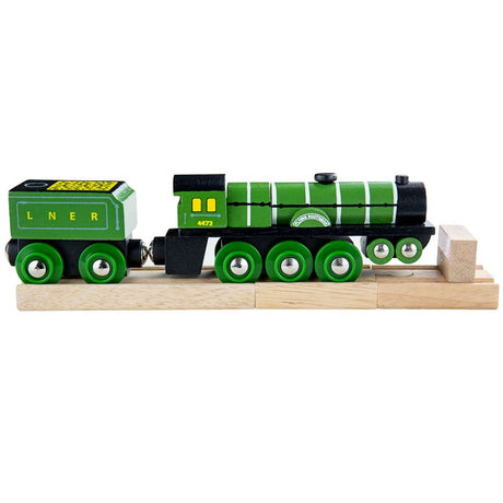 Bigjigs Rail Flying Scotsman Wooden Toy Train Engine with Magnetic Couplings