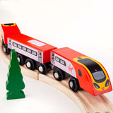 Bigjigs Rail Virgin Trains Pendolino Wooden Toy Train Set with 5 Play Pieces