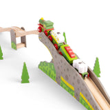 Bigjigs Rail Dinosaur Railway Engine and Carriages Wooden Toy Train Set with Tracks