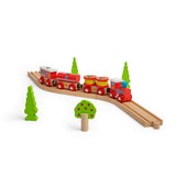 Bigjigs Rail Fire and Rescue Wooden Train Toy with 3 Carriages and Removable Loads