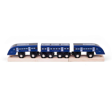 Bigjigs Rail Southeastern High Speed 1 HS1 Wooden Train Toy with Carriage and Track