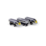 Bigjigs Rail Wooden Eurostar e320 Toy Train Set with Magnetic Couplings and Track