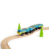 Bigjigs Rail City 85 Wooden Toy Train Intercity 125 with 3 Carriages and Track 3 Years Plus