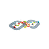 Bigjigs Rail Figure of Eight Wooden Roadway Set with Red Bridge and 36 Play Pieces
