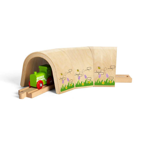 Bigjigs Rail Curved Tunnel Wooden Train Set Accessory 3 Pieces