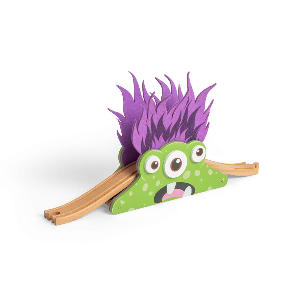 Bigjigs Rail Wooden Monster Bridge Toy Train Track Accessory for Kids 3 Years Plus