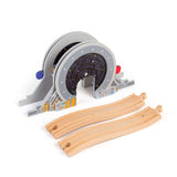 Bigjigs Rail Galaxy Bridge Wooden Train Track Accessory with Porthole Tunnel and Tracks for Ages 3 Plus