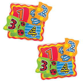 Bigjigs Toys Wooden Number Matching Puzzle Educational Toy for Toddlers 4 Pieces