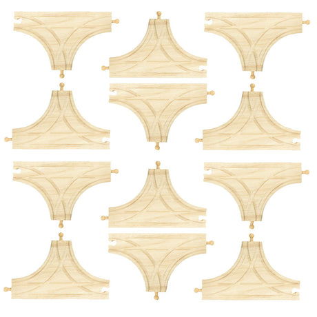 Bigjigs Rail Wooden T-Junction Railway Track Expansion Pack 2 Pieces
