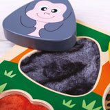 Tidlo Touch and Feel Safari Wooden Sensory Puzzle for Toddlers