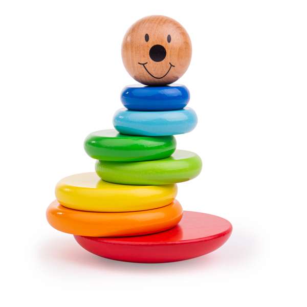 Tidlo Wooden Magnetic Stacking Toy Wobbling Character for Toddlers