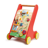 Tidlo Wooden Baby Walker Activity Centre with Storage Tray for 12 Months Plus