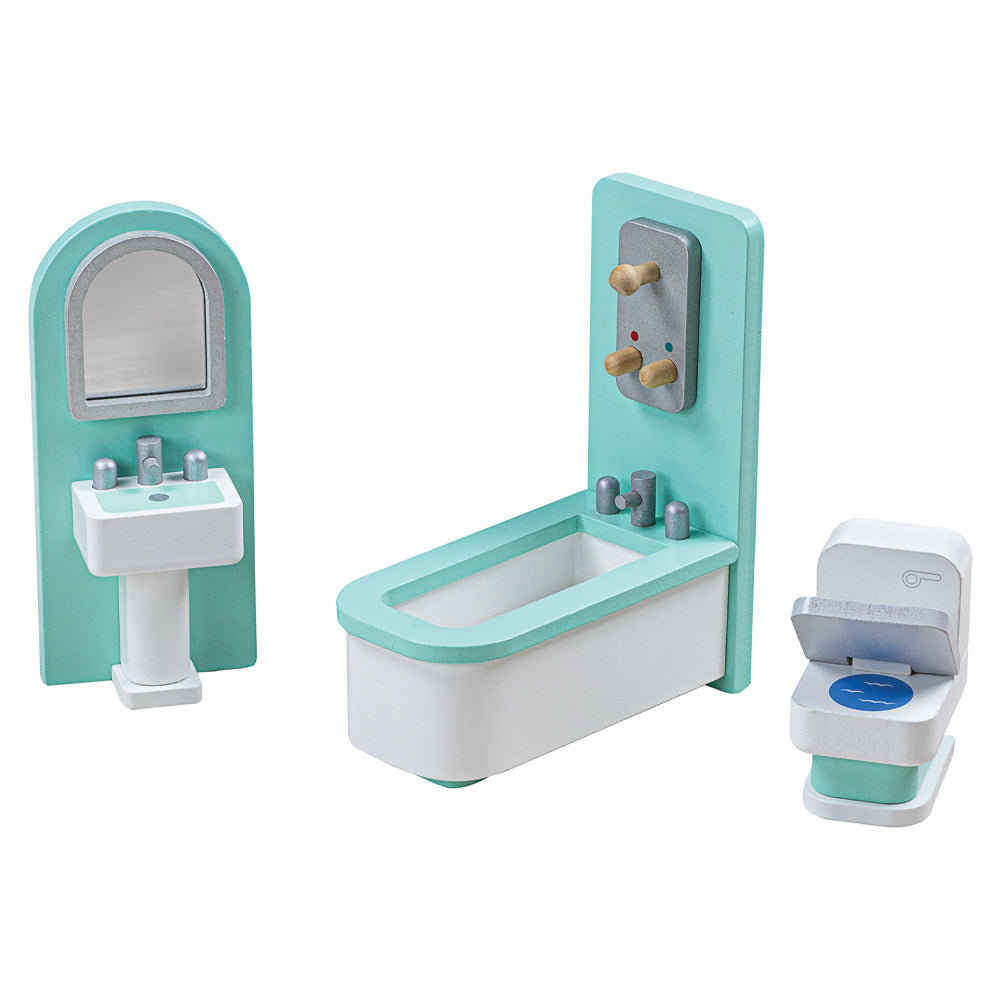 Tidlo Wooden Bathroom Doll House Furniture Set for Ivy House