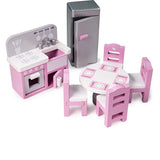 Tidlo Wooden Kitchen Dollhouse Furniture Set 9 Pieces