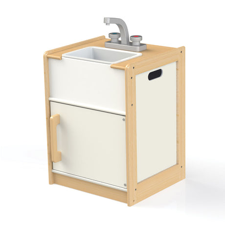 Tidlo Wooden Play Sink Kids Toy Kitchen Role Play Unit with Storage