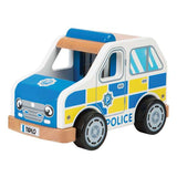 Tidlo Wooden Toy Police Car Vehicle
