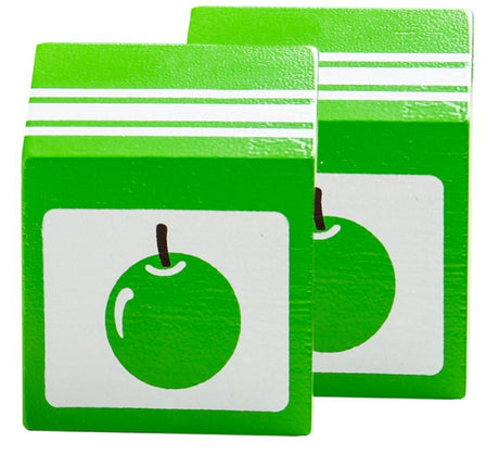 2 x Wooden Apple Juice Cartons