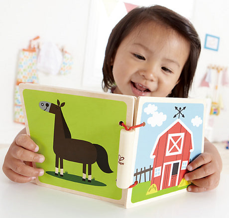At The Farm Wooden Book