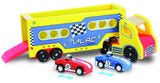 Articulated Wooden Lorry & 2 Cars