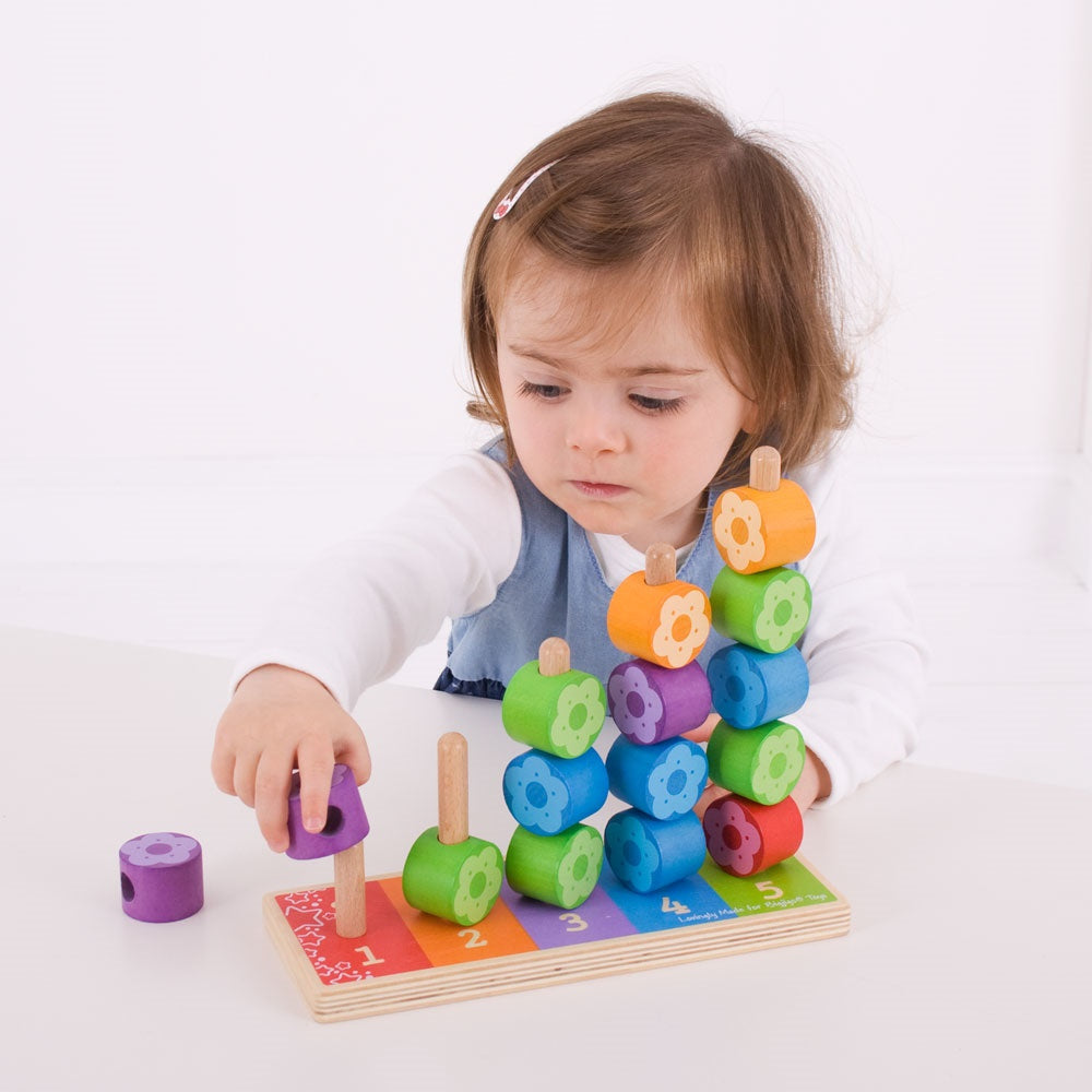 First Counting and Stacking Flowers