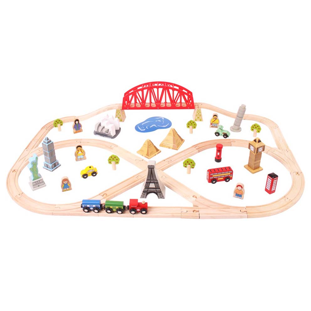 BigJigs Around the World Train Set
