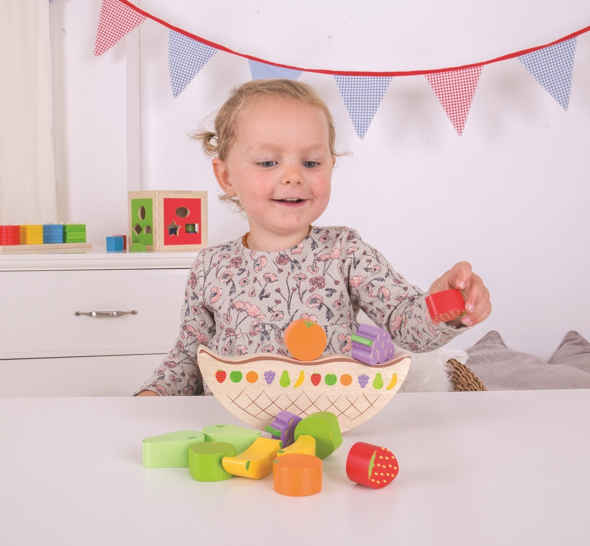 Balancing Wooden Fruit Game