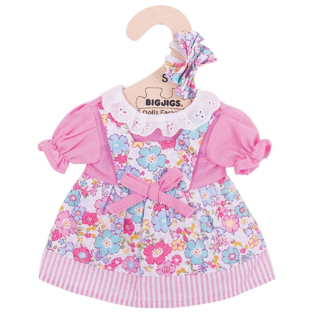 Pink Floral Dress (for 28cm Doll)