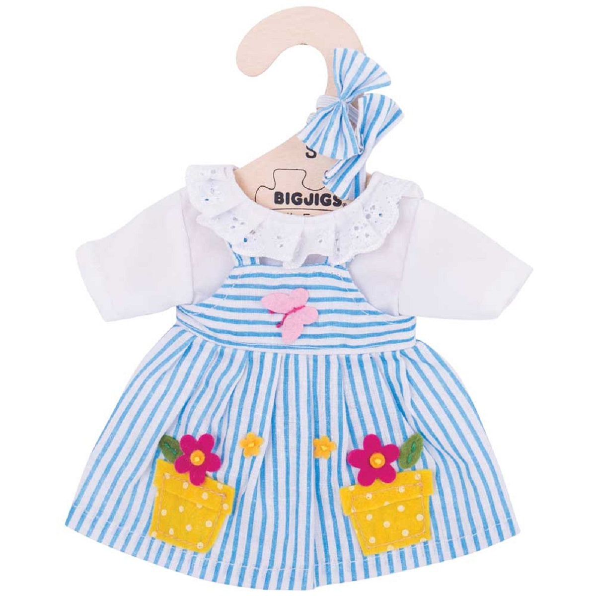 Blue Striped Dress (for 28cm Doll)