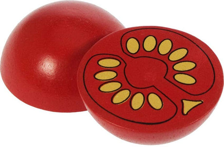 2 x Wooden Tomato Halves