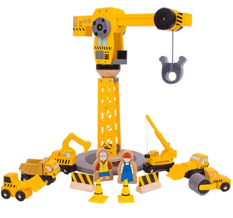 Big Yellow Crane and Construction Set