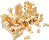 100 Natural Wooden Blocks