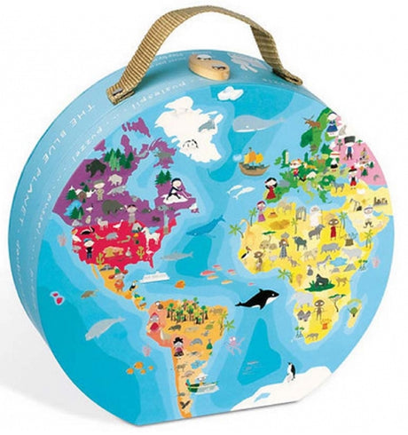 Double Sided Blue Planet Jigsaw with Case