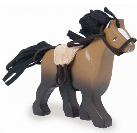 Le Toy Van Brown Horse with Saddle Budkin 