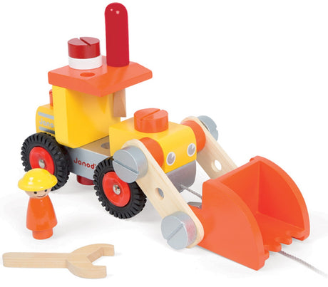 Janod DIY Wooden Bulldozer Set