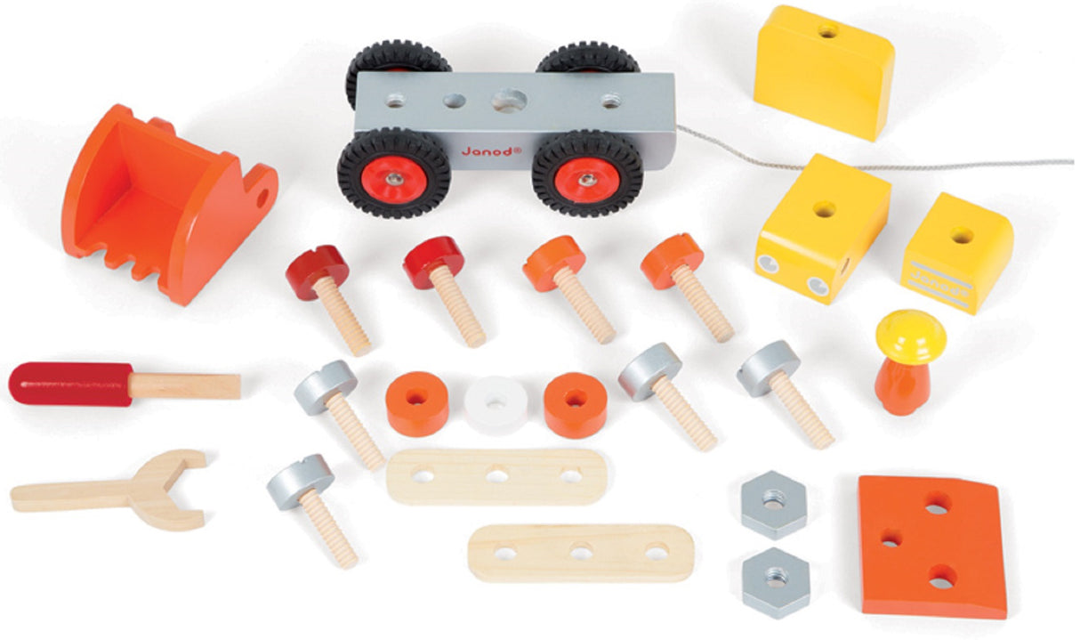 Janod DIY Wooden Bulldozer Set