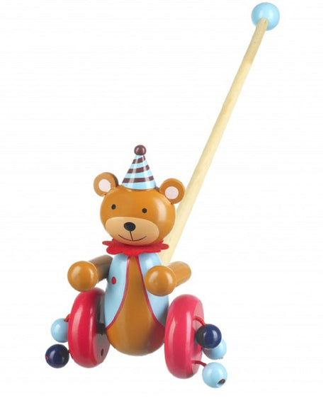 Push Along Wooden Circus Bear 2