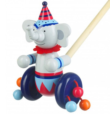 Push Along Wooden Circus Elephant