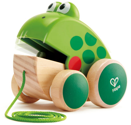 Pull Along Wooden Frog 