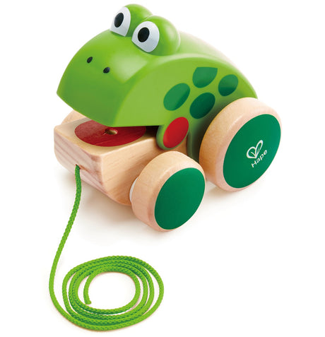 Pull Along Wooden Frog 