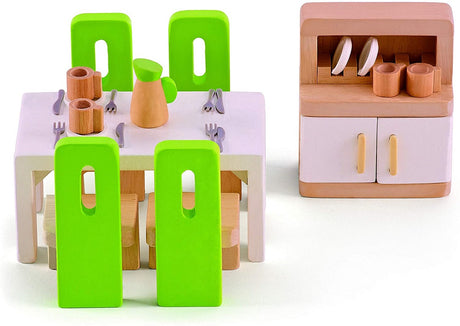 Hape Dolls House Dining Room Set
