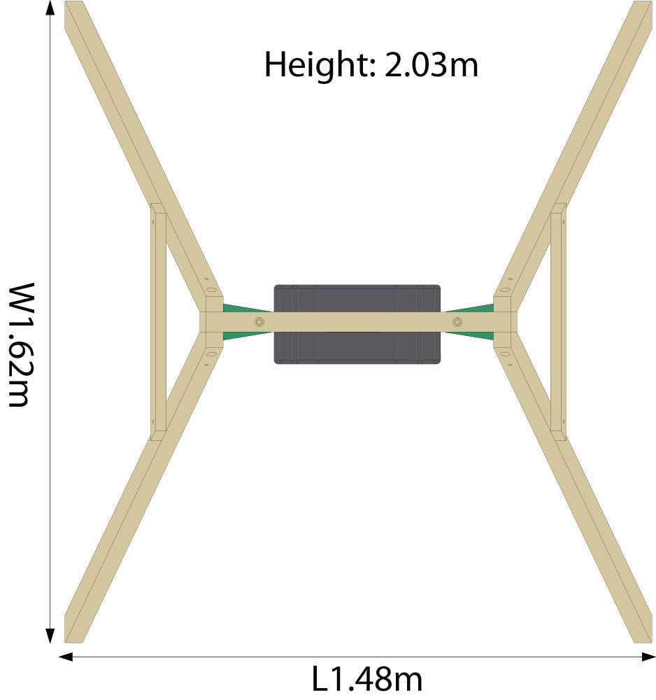Wooden Single Swing