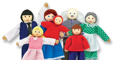 Melissa and Doug Wooden Doll Family Set