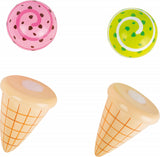 Set of 2 Wooden Ice Cream Cones